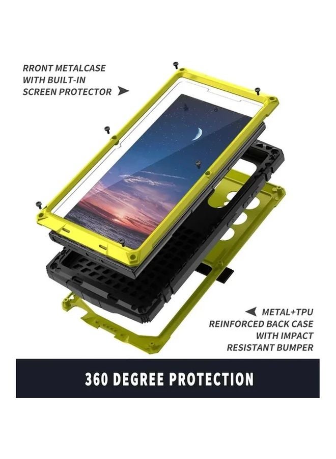 Black Shockproof Rugged Metal Phone Case For Samsung Galaxy S23 Plus - Image 3